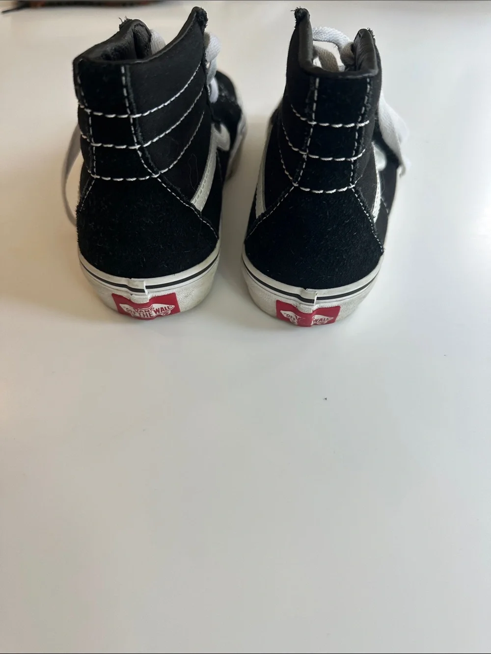 Vans Kids Black and White High-Top Skate Sneakers
